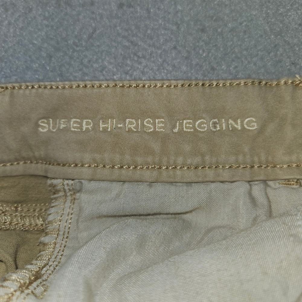 American Eagle Super Hi-Rise Jegging Khaki Tan Skinny Pants Sz 10 Regular - Picture 4 of 10